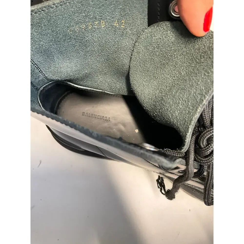 Balenciaga Combat Strike leather combat boots